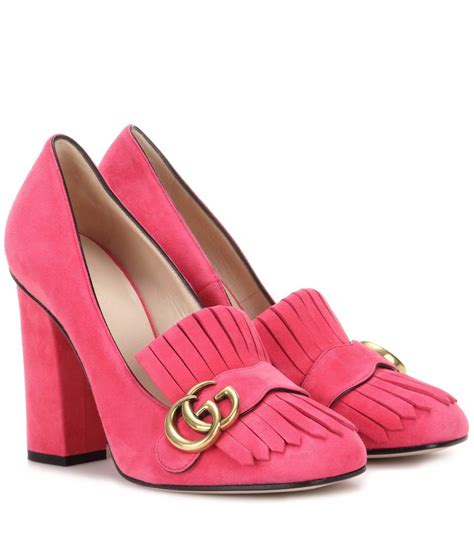 gucci marmont heels pink